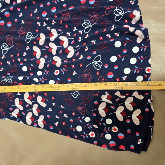 Boden Lily Rushed Waist Jersey Maxi Dress Sz 6R Navy Floral Fit & Flare Stretchy - Picture 12 of 14